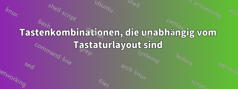 Tastenkombinationen, die unabhängig vom Tastaturlayout sind