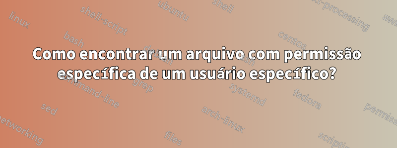 Como encontrar um arquivo com permissão específica de um usuário específico?