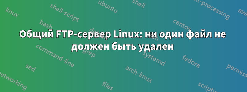 Общий FTP-сервер Linux: ни один файл не должен быть удален