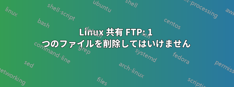 Linux 共有 FTP: 1 つのファイルを削除してはいけません