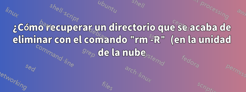 ¿Cómo recuperar un directorio que se acaba de eliminar con el comando "rm -R" (en la unidad de la nube)?