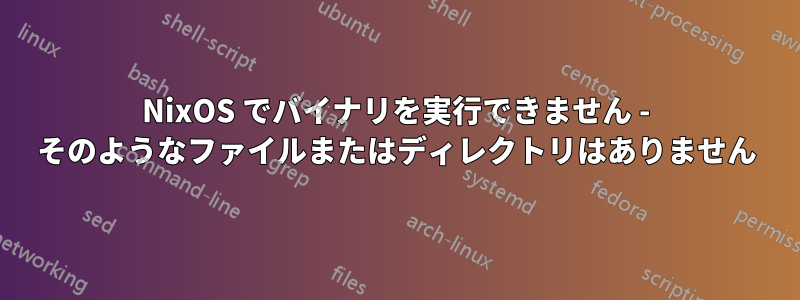 NixOS でバイナリを実行できません - そのようなファイルまたはディレクトリはありません