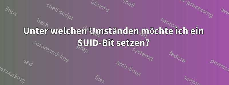 Unter welchen Umständen möchte ich ein SUID-Bit setzen?