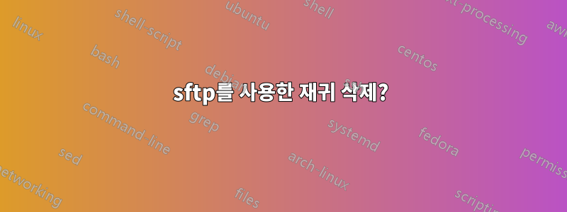 sftp를 사용한 재귀 삭제?