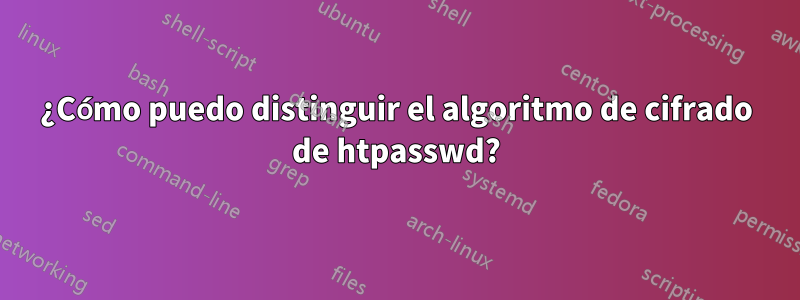 ¿Cómo puedo distinguir el algoritmo de cifrado de htpasswd?