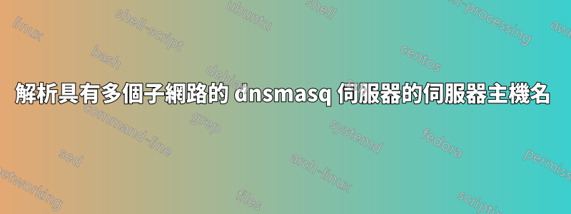 解析具有多個子網路的 dnsmasq 伺服器的伺服器主機名