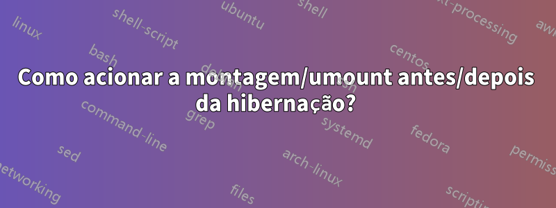 Como acionar a montagem/umount antes/depois da hibernação?