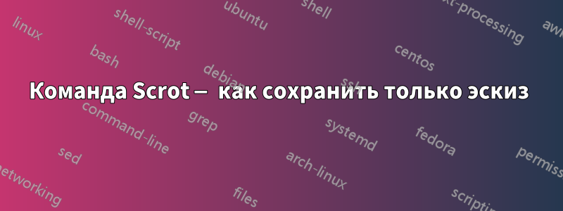 Команда Scrot — как сохранить только эскиз