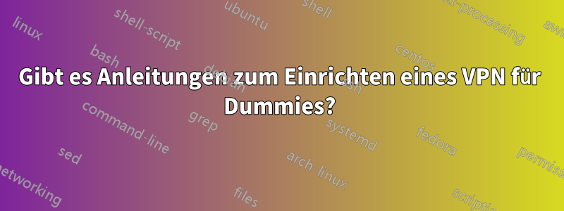 Gibt es Anleitungen zum Einrichten eines VPN für Dummies?