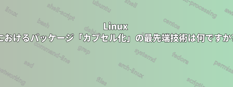 Linux におけるパッケージ「カプセル化」の最先端技術は何ですか? 