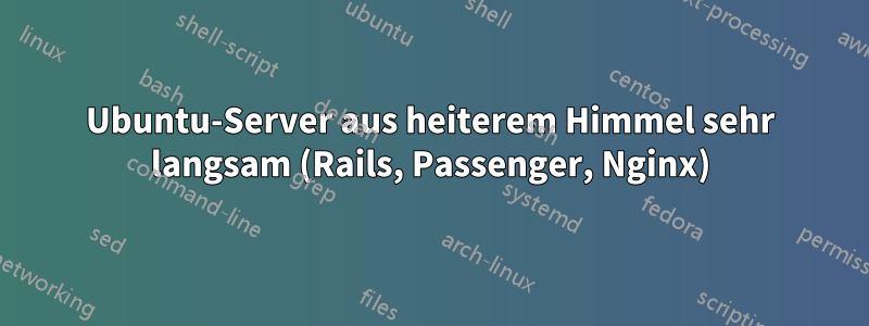Ubuntu-Server aus heiterem Himmel sehr langsam (Rails, Passenger, Nginx)