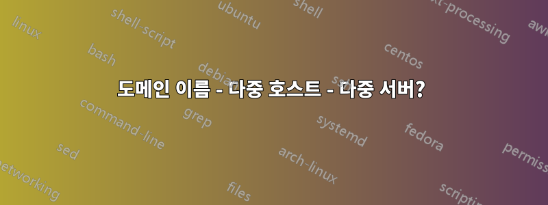 도메인 이름 - 다중 호스트 - 다중 서버?