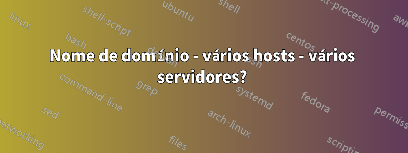 Nome de domínio - vários hosts - vários servidores?
