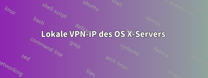 Lokale VPN-IP des OS X-Servers