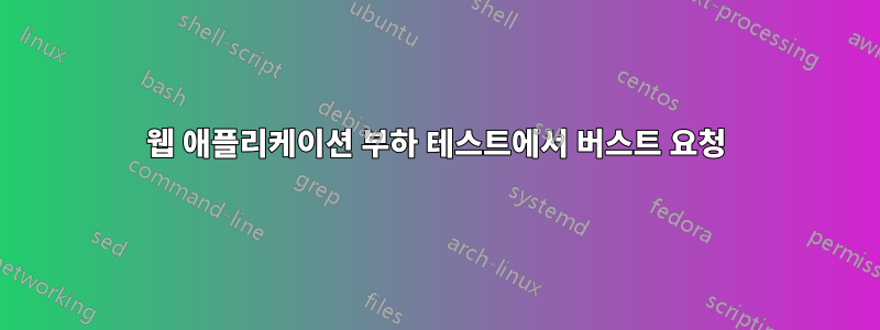 웹 애플리케이션 부하 테스트에서 버스트 요청