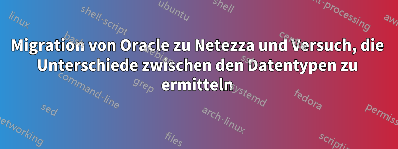Migration von Oracle zu Netezza und Versuch, die Unterschiede zwischen den Datentypen zu ermitteln