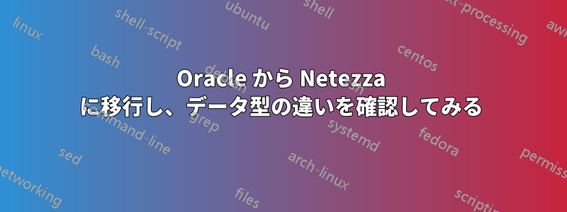Oracle から Netezza に移行し、データ型の違いを確認してみる