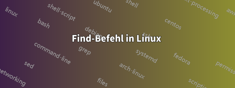 Find-Befehl in Linux