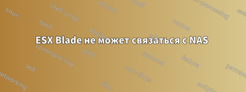 ESX Blade не может связаться с NAS