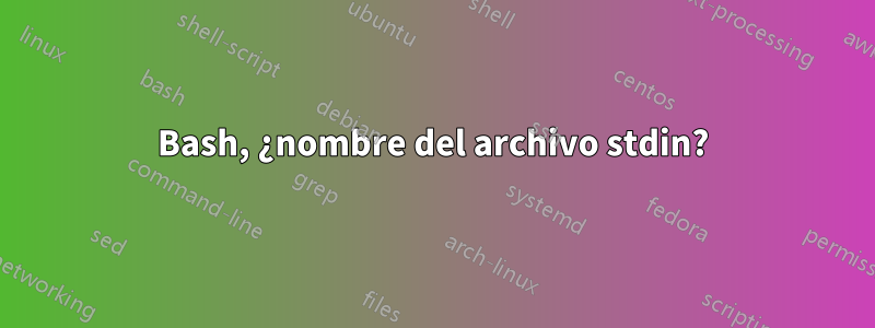 Bash, ¿nombre del archivo stdin?