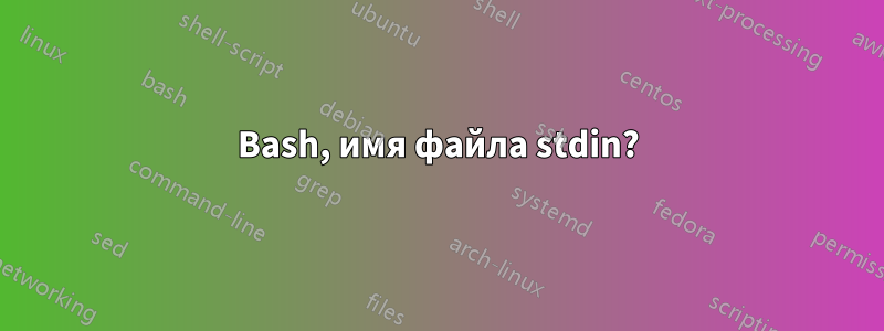 Bash, имя файла stdin?