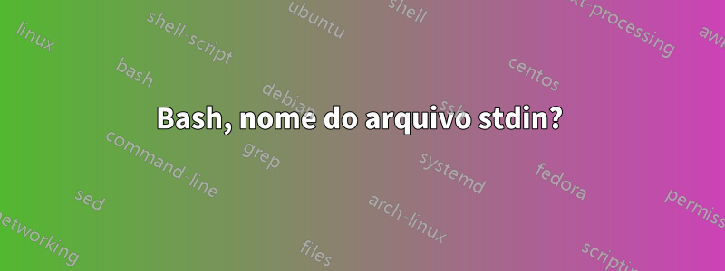 Bash, nome do arquivo stdin?