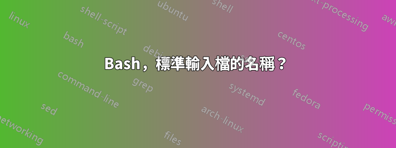 Bash，標準輸入檔的名稱？