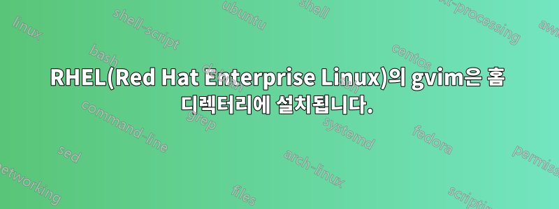 RHEL(Red Hat Enterprise Linux)의 gvim은 홈 디렉터리에 설치됩니다.