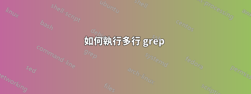 如何執行多行 grep