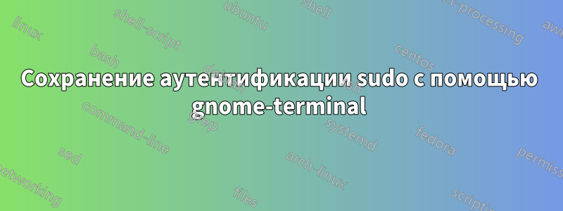 Сохранение аутентификации sudo с помощью gnome-terminal