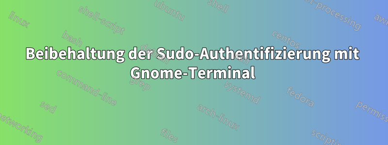 Beibehaltung der Sudo-Authentifizierung mit Gnome-Terminal