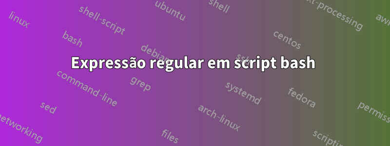 Expressão regular em script bash