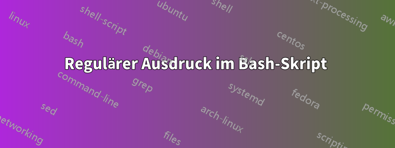 Regulärer Ausdruck im Bash-Skript