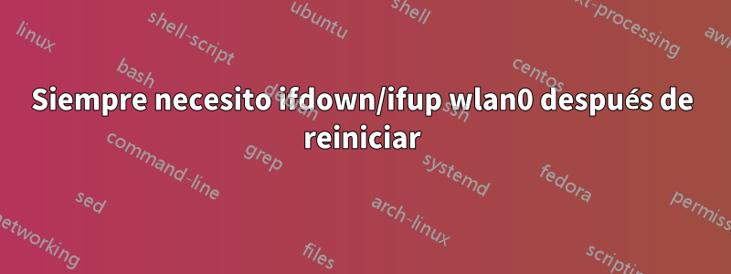 Siempre necesito ifdown/ifup wlan0 después de reiniciar