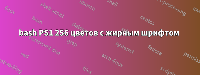 bash PS1 256 цветов с жирным шрифтом