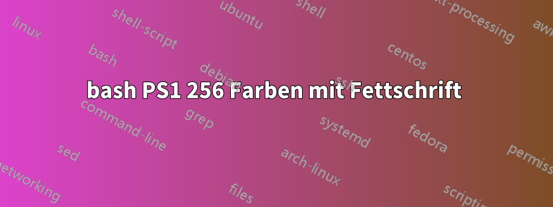 bash PS1 256 Farben mit Fettschrift