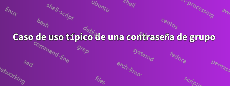 Caso de uso típico de una contraseña de grupo