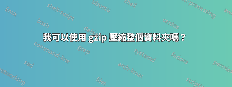 我可以使用 gzip 壓縮整個資料夾嗎？