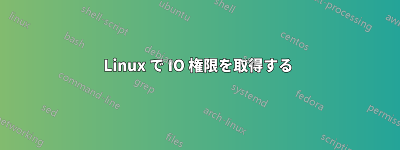 Linux で IO 権限を取得する