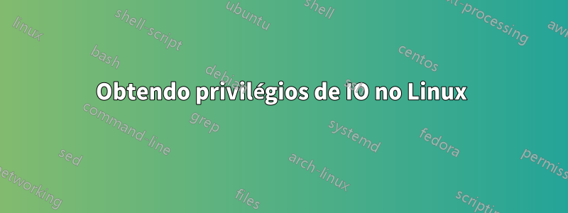 Obtendo privilégios de IO no Linux