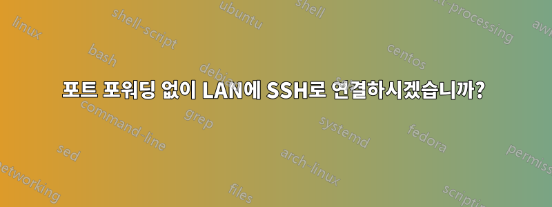 포트 포워딩 없이 LAN에 SSH로 연결하시겠습니까?