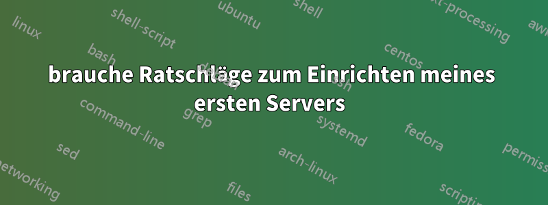 brauche Ratschläge zum Einrichten meines ersten Servers 