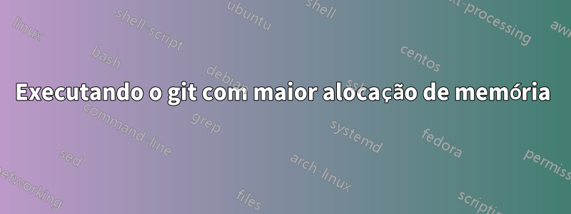 Executando o git com maior alocação de memória