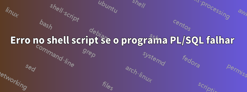 Erro no shell script se o programa PL/SQL falhar