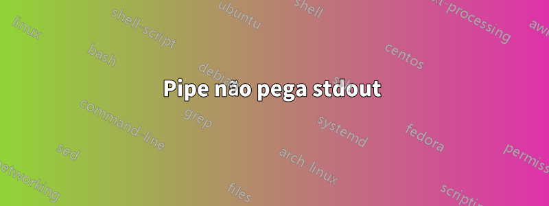 Pipe não pega stdout