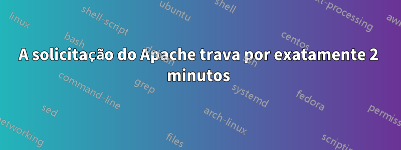 A solicitação do Apache trava por exatamente 2 minutos