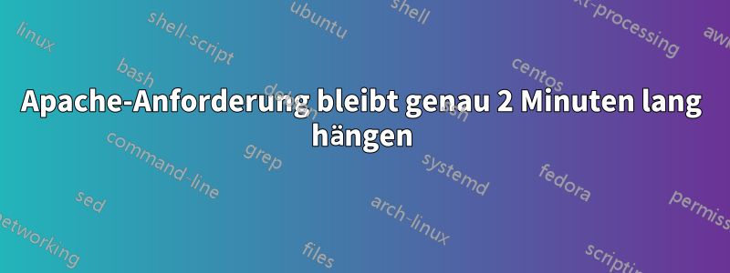 Apache-Anforderung bleibt genau 2 Minuten lang hängen