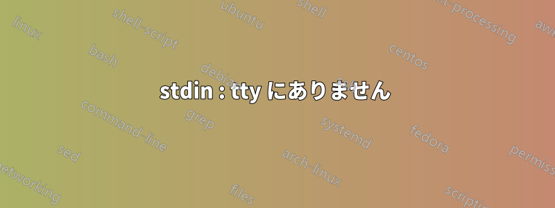 stdin : tty にありません