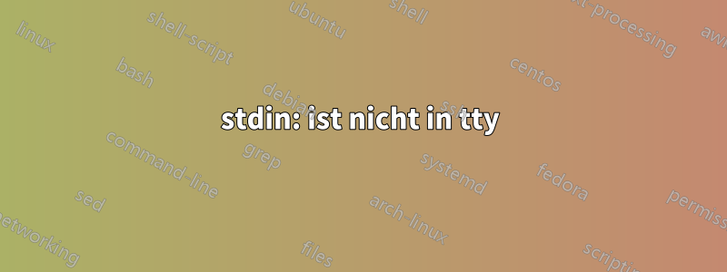 stdin: ist nicht in tty