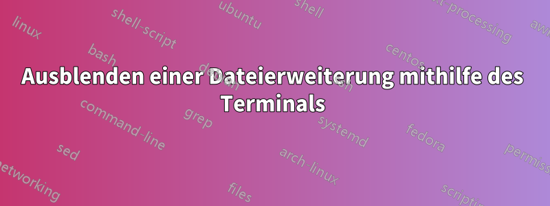 Ausblenden einer Dateierweiterung mithilfe des Terminals